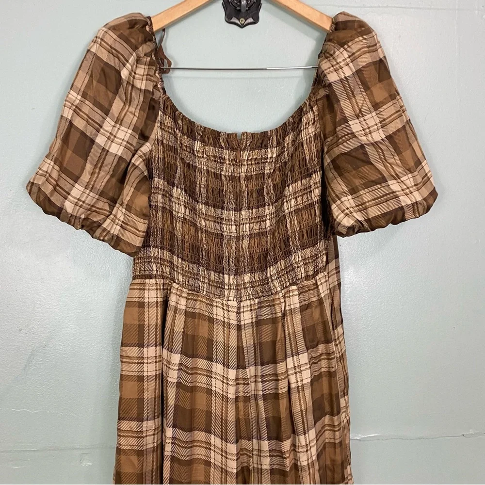 Maison Amory The Charmed Jumpsuit Brown Plaid Size 2XL‎ XXL - Picture 8 of 10